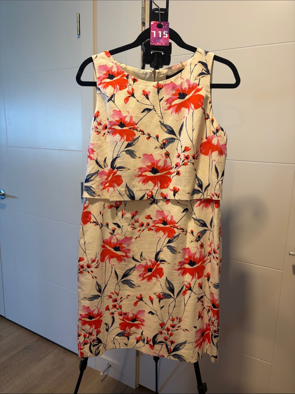 115 Ivana Trump off-white floral pattern